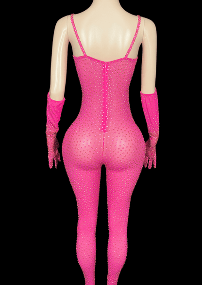 Party Jumpsuit: Fuchsia Fever - Inspired by Dua Lipa - Gorgeous Festival Outfits - Glamstone