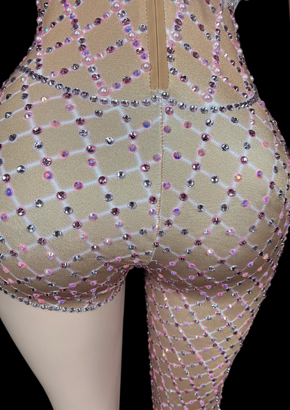 Party Jumpsuit: Bubble Gum - Gorgeous Festival Outfits - Glamstone