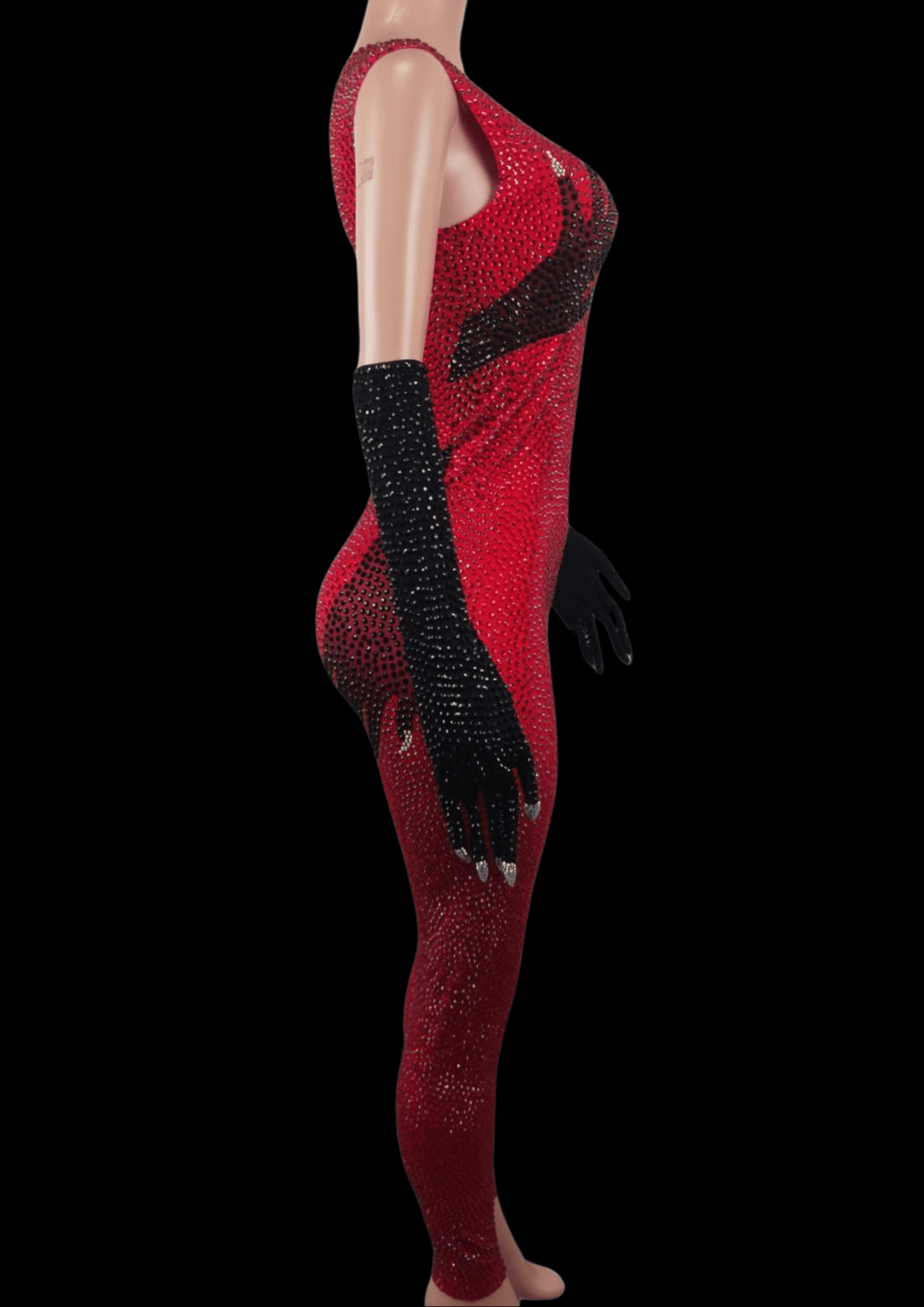 Party Jumpsuit: Red Flame - Inspired by Beyoncé - Gorgeous Festival Outfits - Glamstone