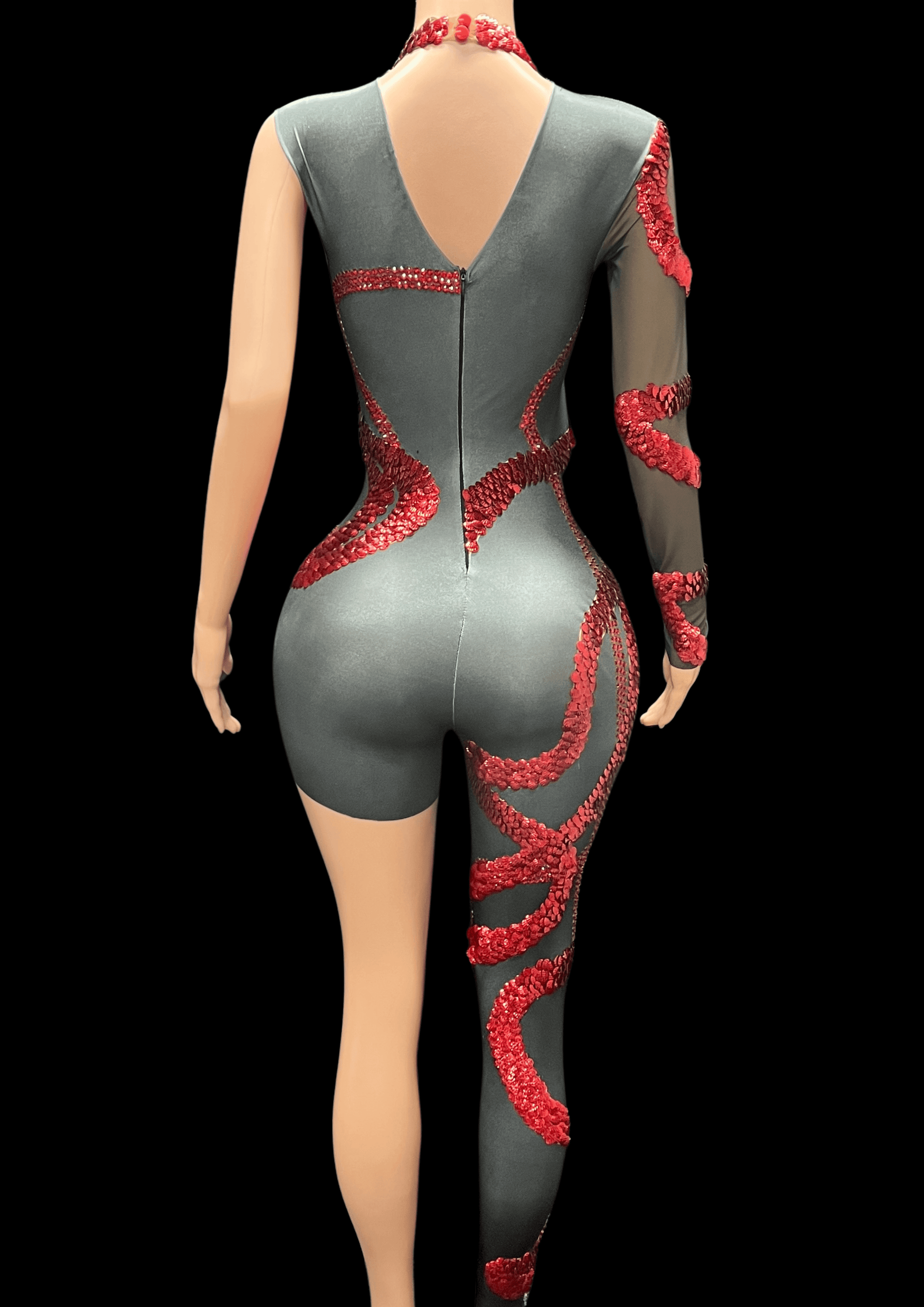 Party Jumpsuit: Dark Enigma - Inspired by Taylor Swift - Gorgeous Festival Outfits - Glamstone