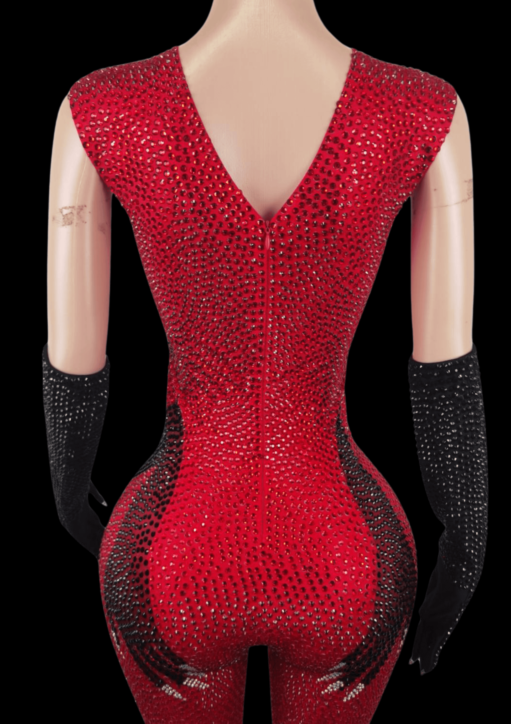 Party Jumpsuit: Red Flame - Inspired by Beyoncé - Gorgeous Festival Outfits - Glamstone