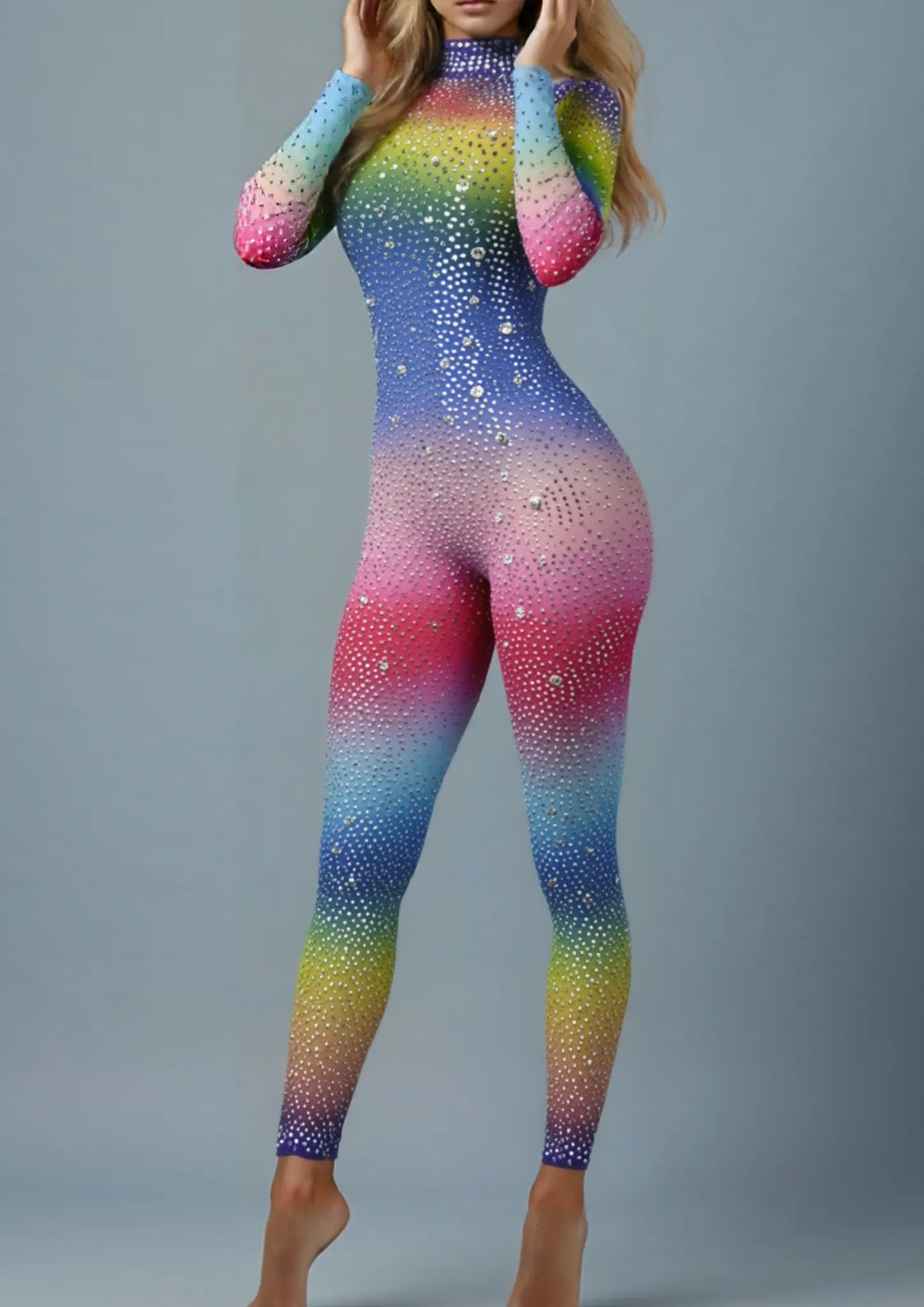 Party Jumpsuit: Starlight in gradient colors with sparkling details.