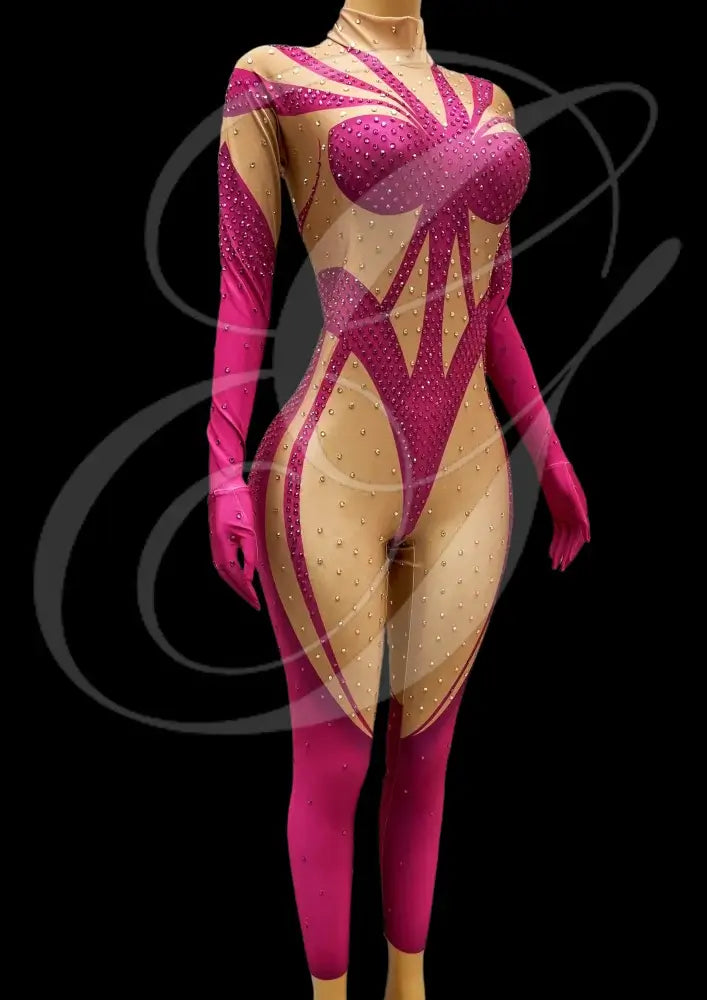 Party Jumpsuit: Magenta - Inspired by Lizzo - Gorgeous Festival Outfits - Glamstone