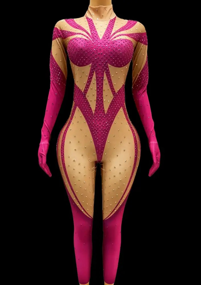 Party Jumpsuit: Magenta - Inspired by Lizzo - Gorgeous Festival Outfits - Glamstone
