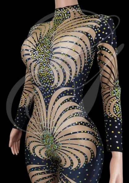 Party Jumpsuit: Marcella - Black - Gorgeous Festival Outfits - Glamstone