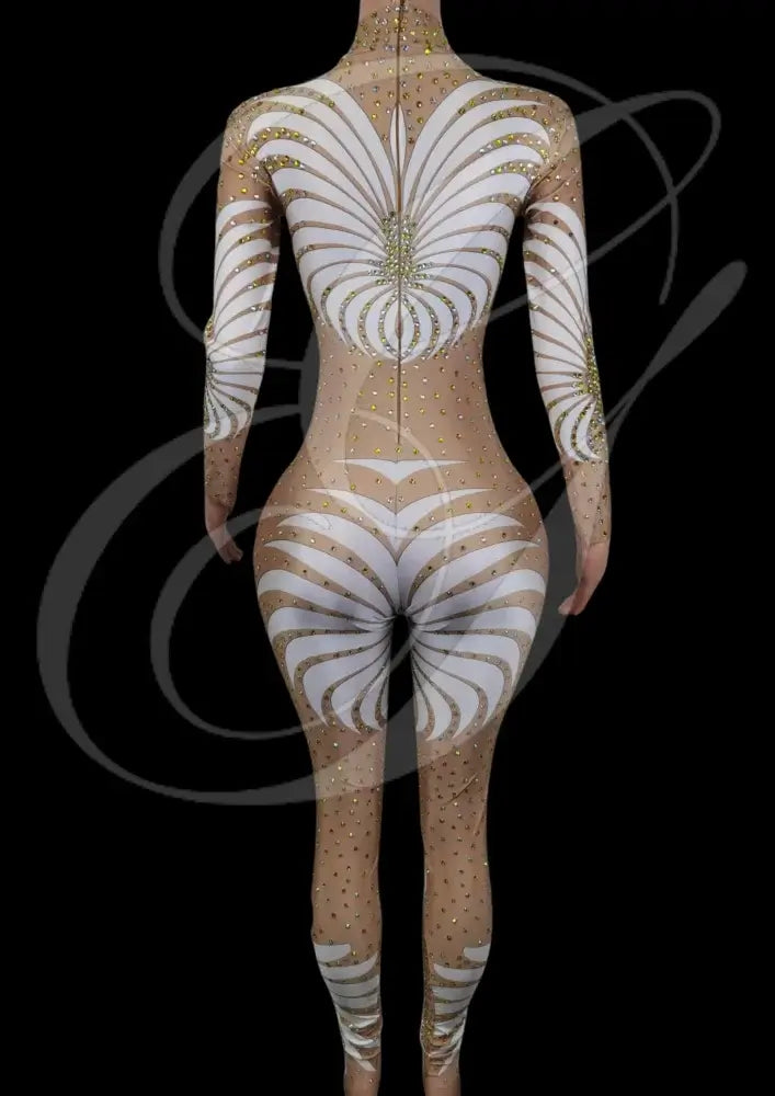 Party Jumpsuit: Marcella - White - Gorgeous Festival Outfits - Glamstone