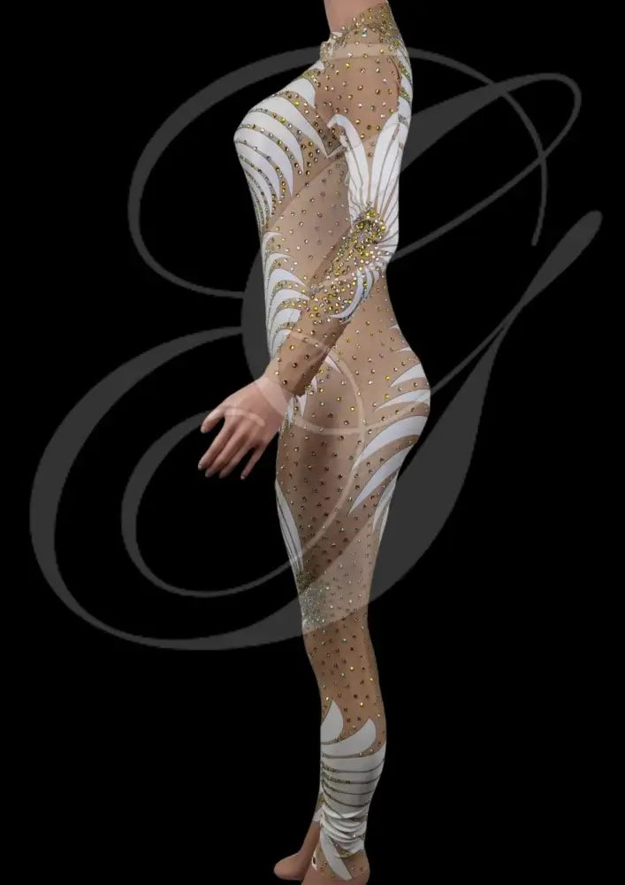 Party Jumpsuit: Marcella - White - Gorgeous Festival Outfits - Glamstone