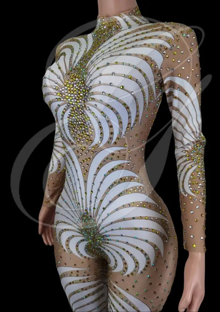 Party Jumpsuit: Marcella - White - Gorgeous Festival Outfits - Glamstone