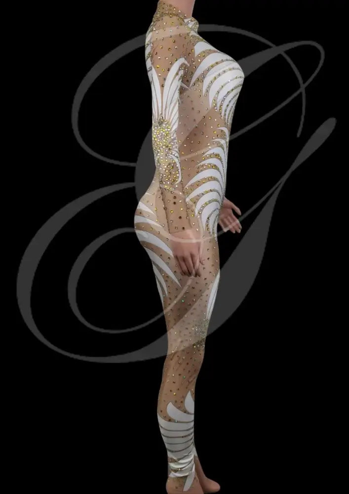 Party Jumpsuit: Marcella - White - Gorgeous Festival Outfits - Glamstone