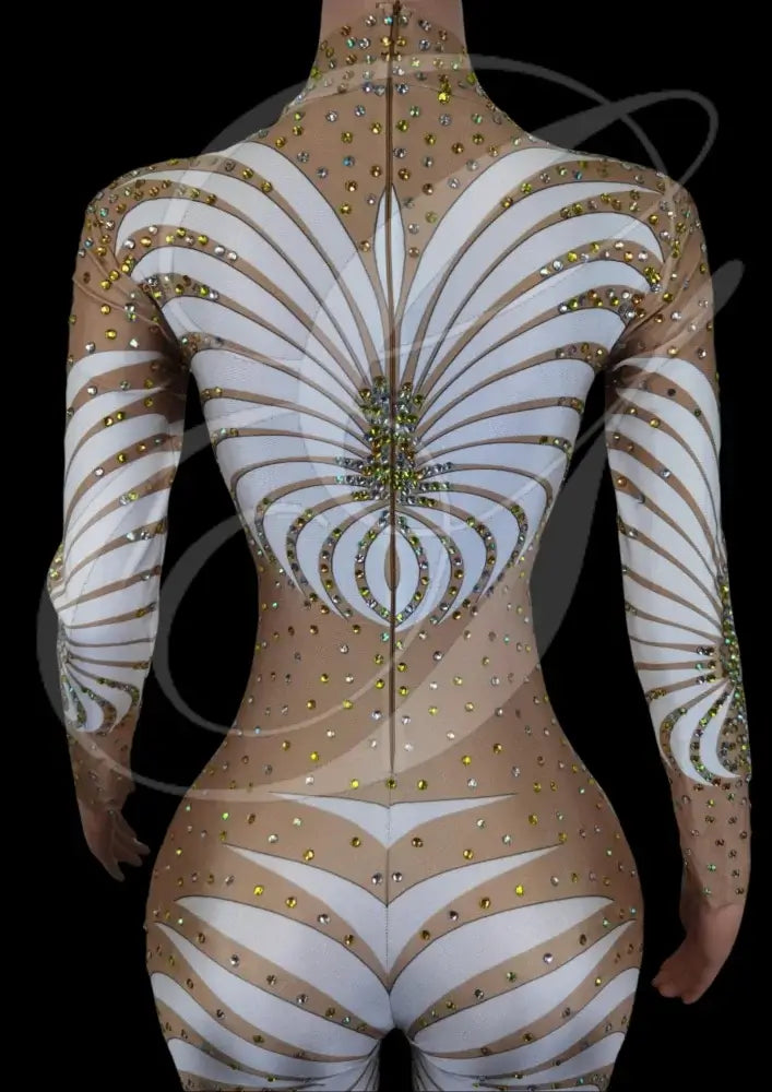 Party Jumpsuit: Marcella - White - Gorgeous Festival Outfits - Glamstone