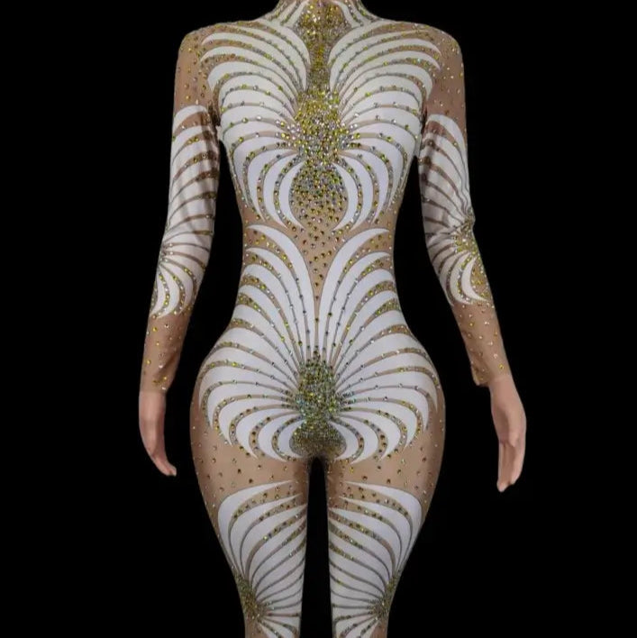 Party Jumpsuit: Marcella - White - Gorgeous Festival Outfits - Glamstone