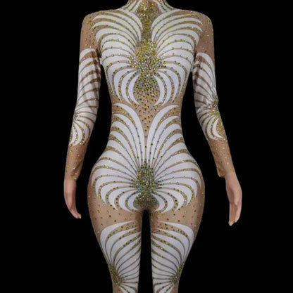 Party Jumpsuit: Marcella - White - Gorgeous Festival Outfits - Glamstone