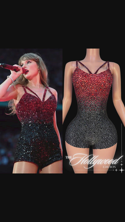 Party Romper: Black Rose - Inspired by Taylor Swift