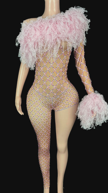 Party Jumpsuit: Bubble Gum