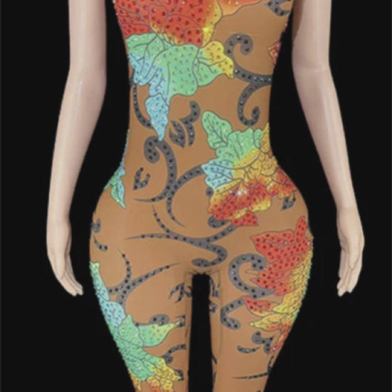 Glamstone: Party Jumpsuit: Flora - Yellow