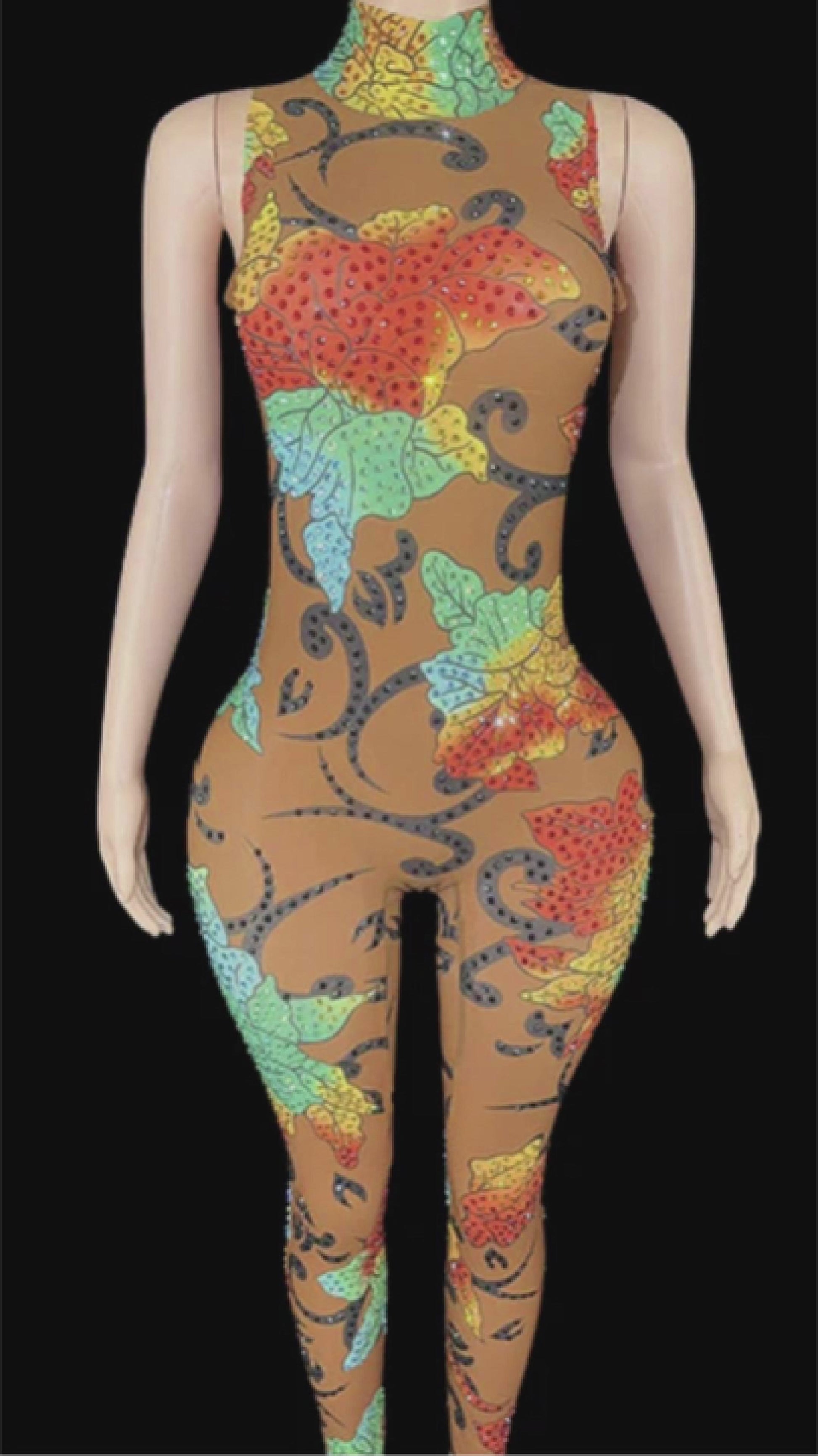 Glamstone: Party Jumpsuit: Flora - Yellow